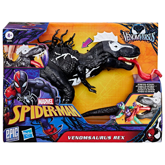SPIDER-MAN Venomsaurus Rex mouth-open for chomping action in battles