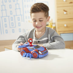 Poseable 4-inch Spidey figure supports creative storytelling.