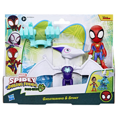 Detachable Dino-Webs accessories attach to figures for customizable adventures.