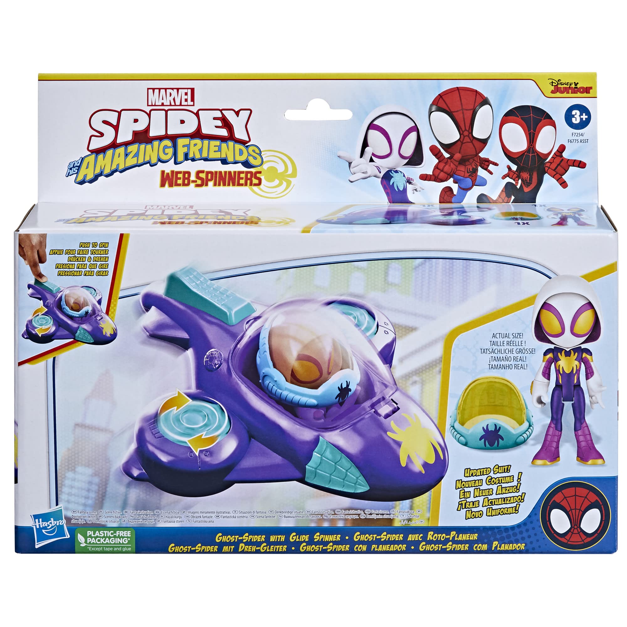 Spidey and His Amazing Friends Glide Spinner jet ready for action