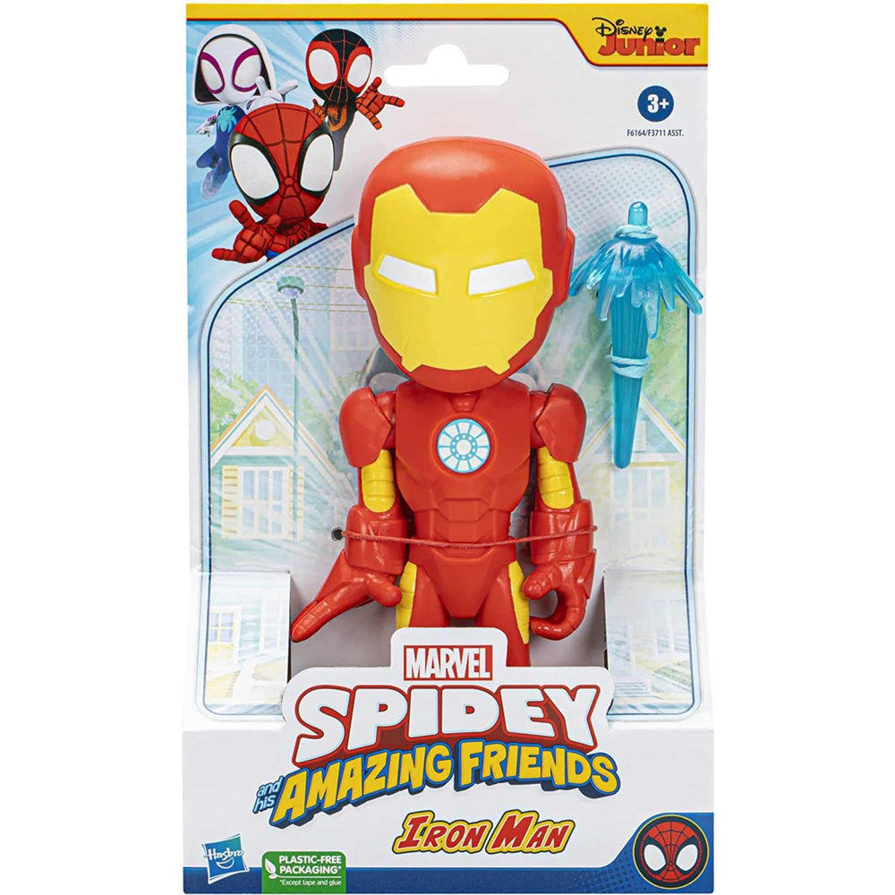 Spidey and His Amazing Friends Iron Man poseable head and arms enable dynamic poses.