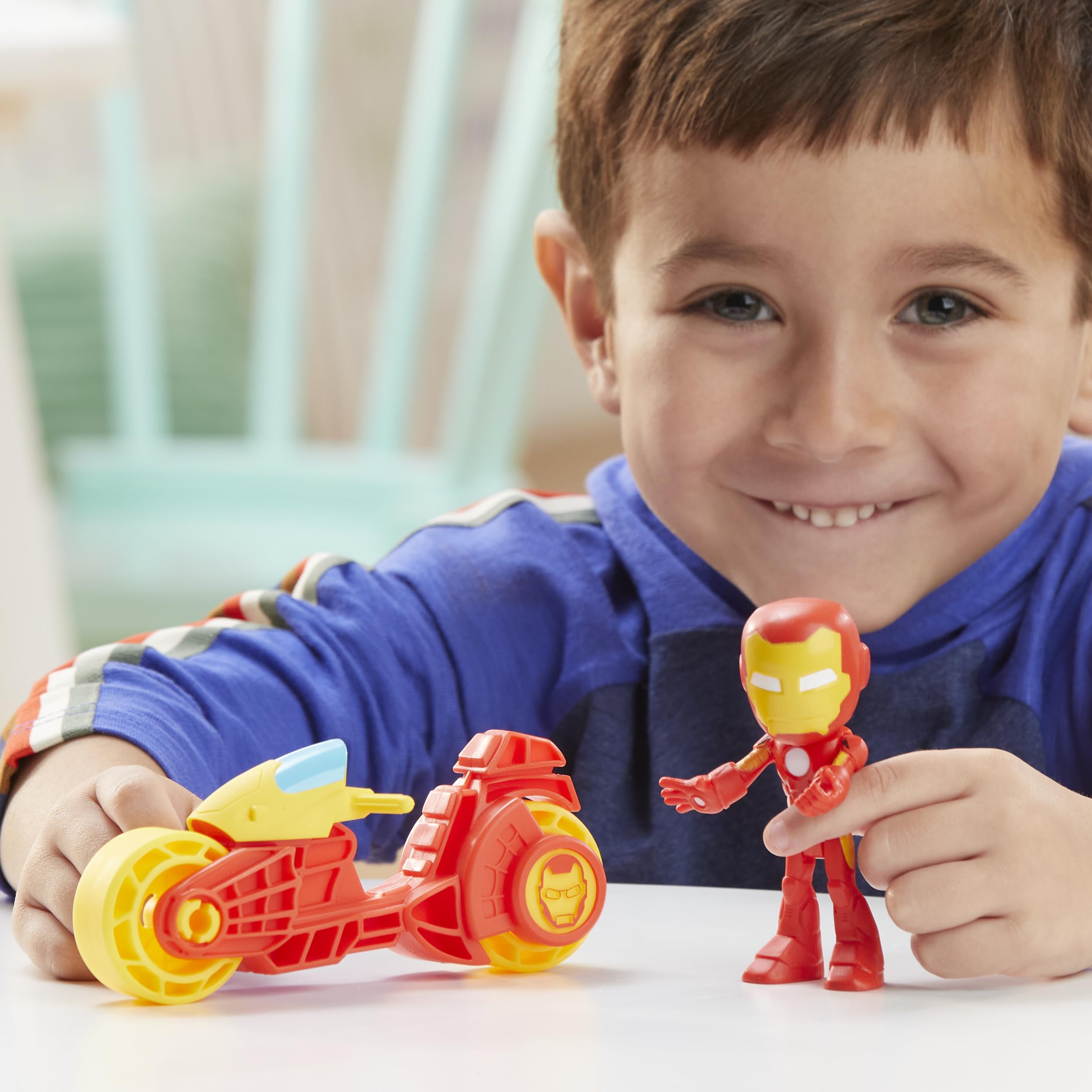 Spidey and His Amazing Friends superhero figure and vehicle for creative scenes.