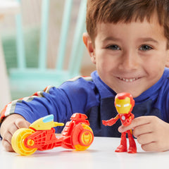 Spidey and His Amazing Friends superhero figure and vehicle for creative scenes.