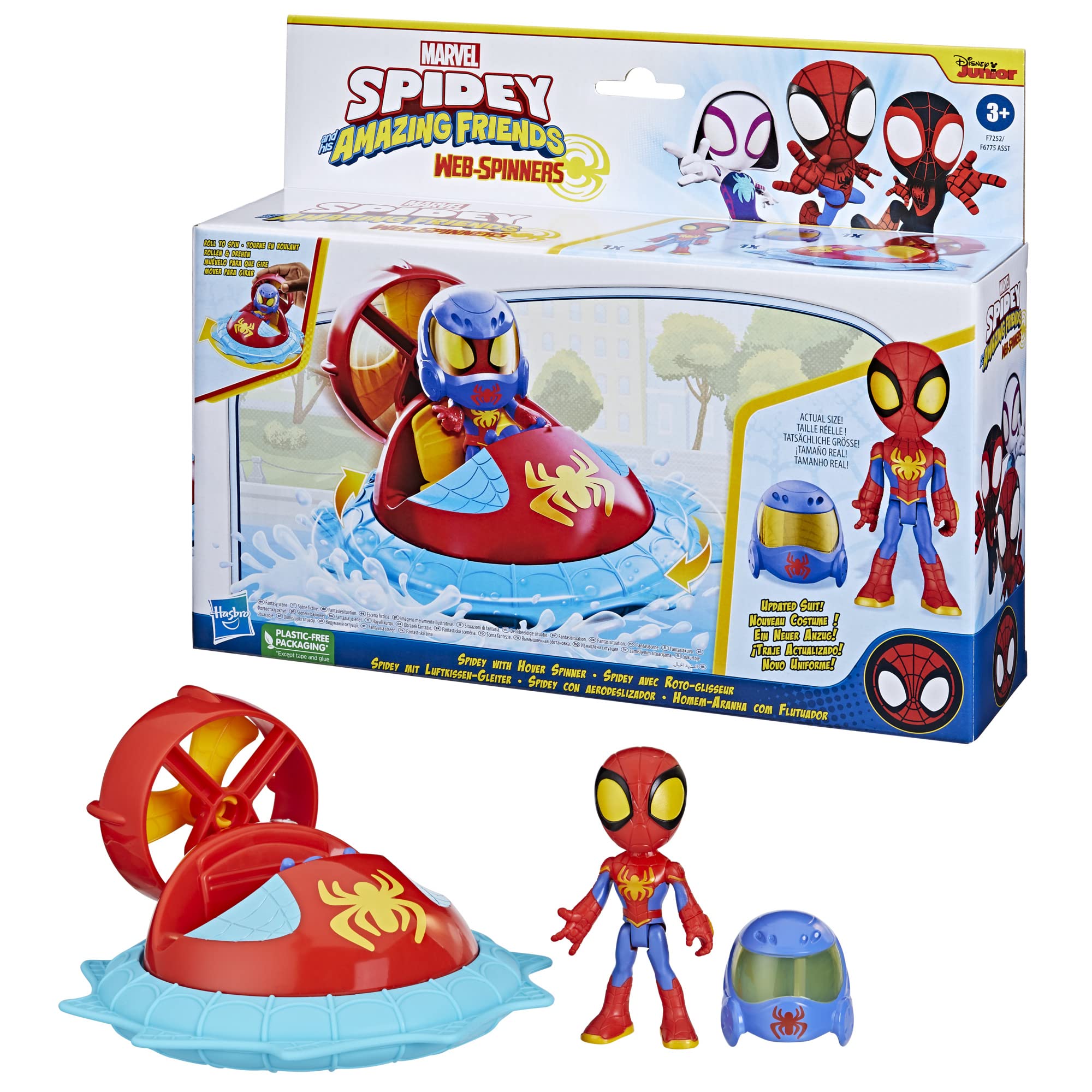 Spidey and His Amazing Friends Web-Spinners suit detail on figure