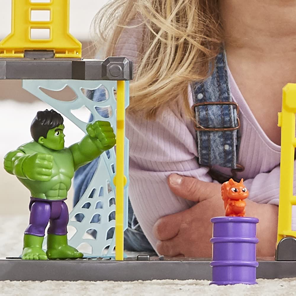 Spidey and His Amazing Friends Hulk’s Smash Yard sneaky squirrel adds playful mischief during battles