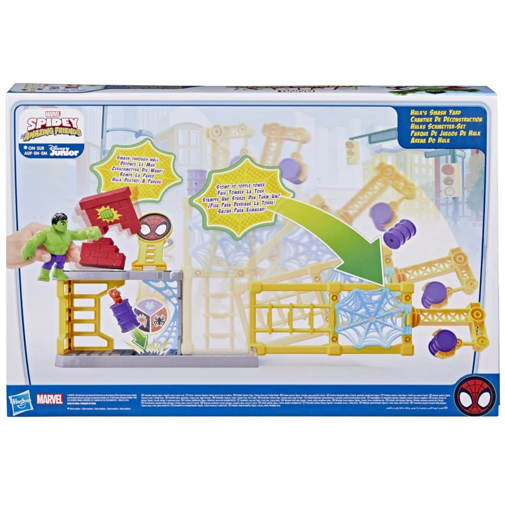 Spidey and His Amazing Friends Hulk’s Smash Yard web trap offers safe, engaging pretend capture