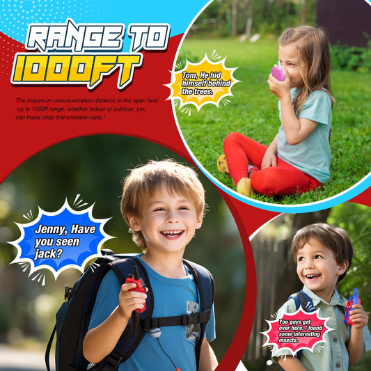 Ergonomic Spidolapse walkie talkies designed for easy handling during play.