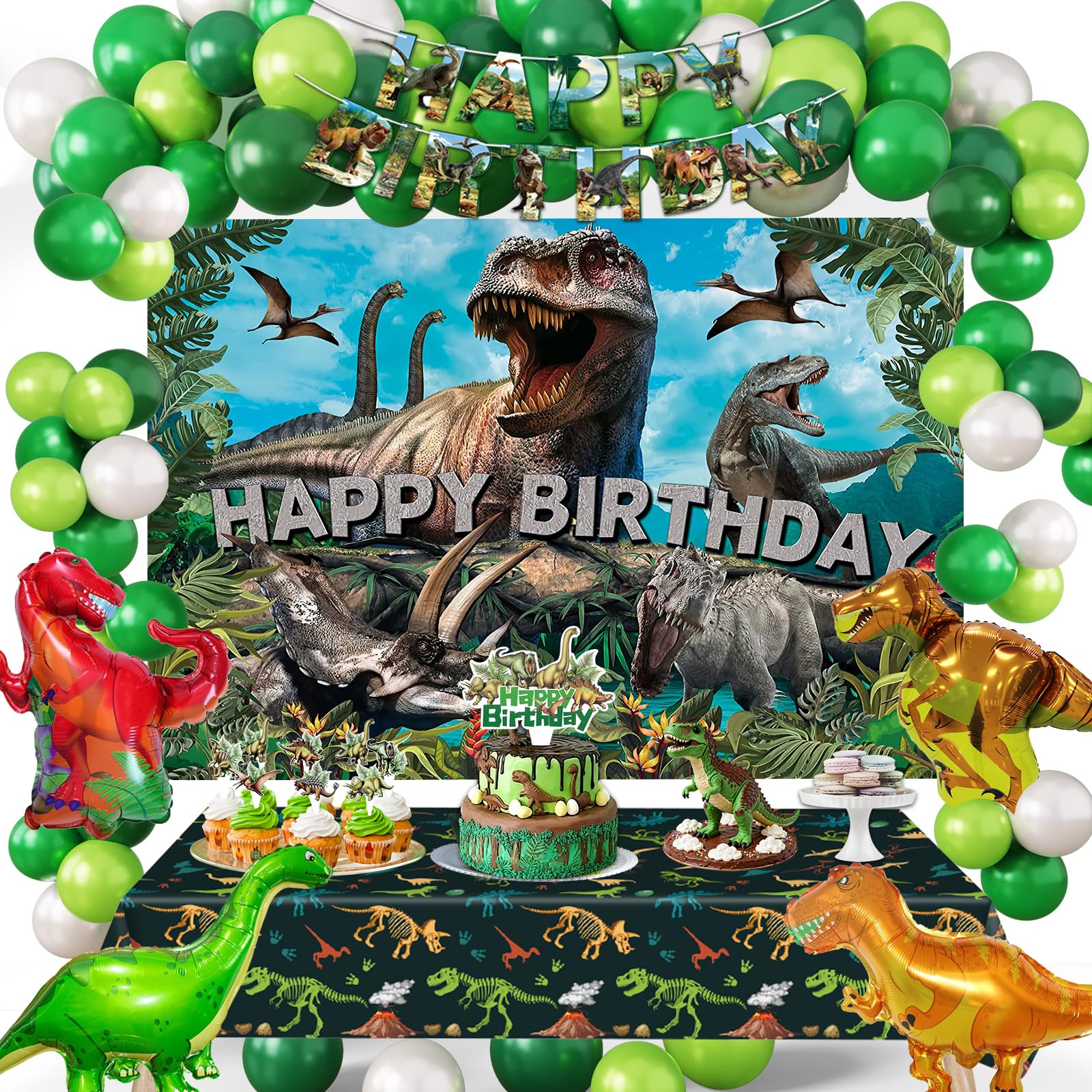 SPIGHTDEX decorations kit versatile for dino celebrations