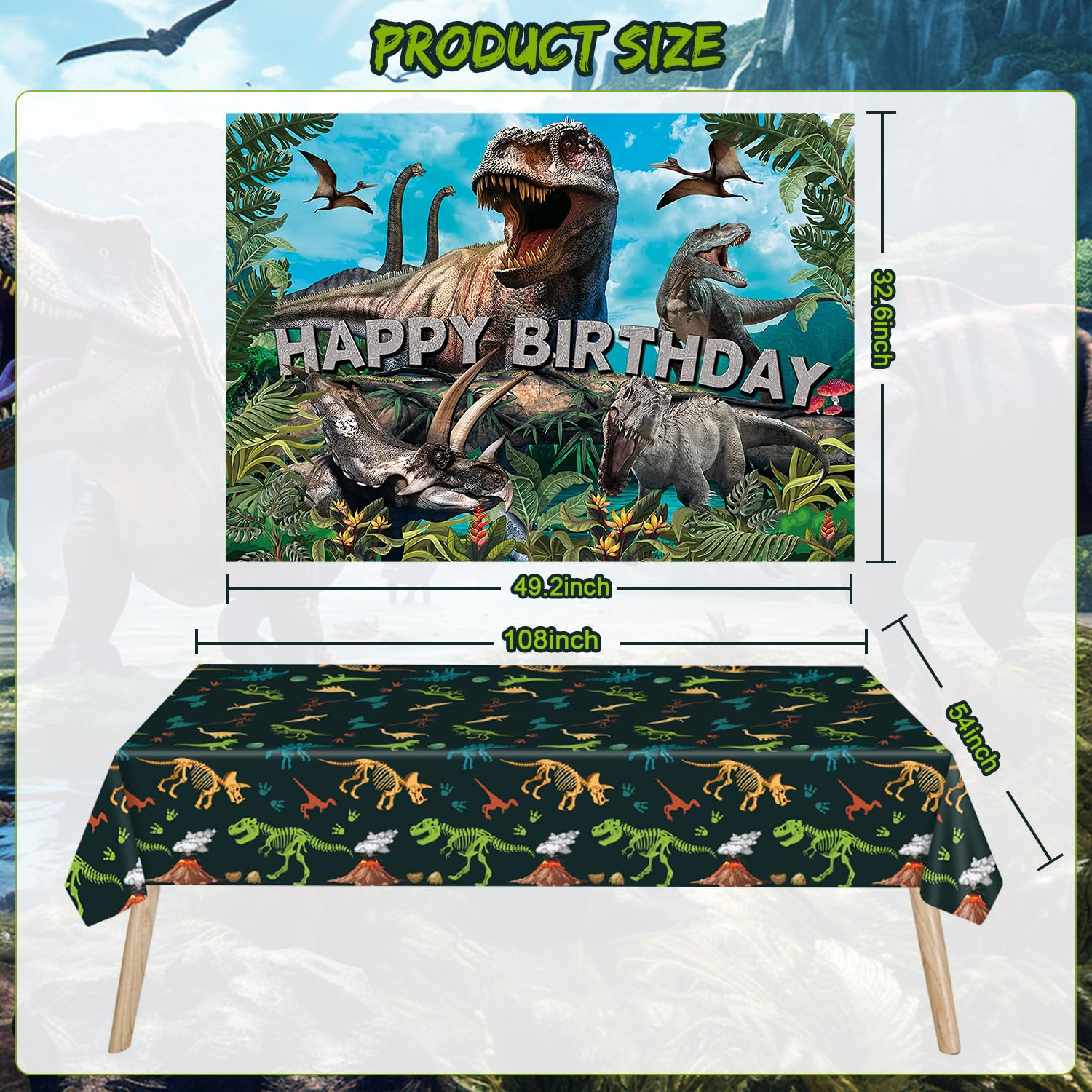 SPIGHTDEX dinosaur tablecloth protects surfaces with fun theme