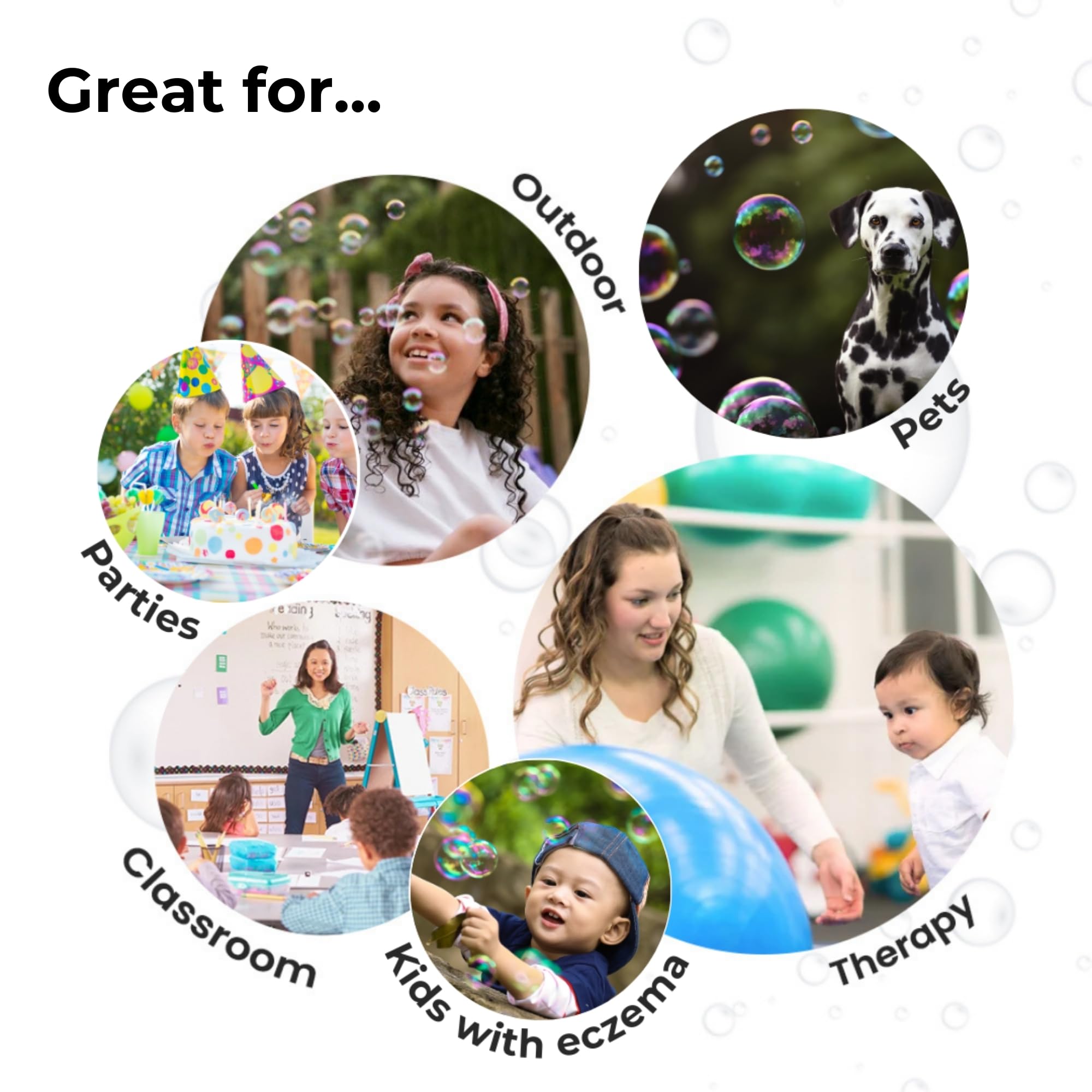 SPIKE Innobaby bubble solution pour enables mess-free play and quick cleanup.