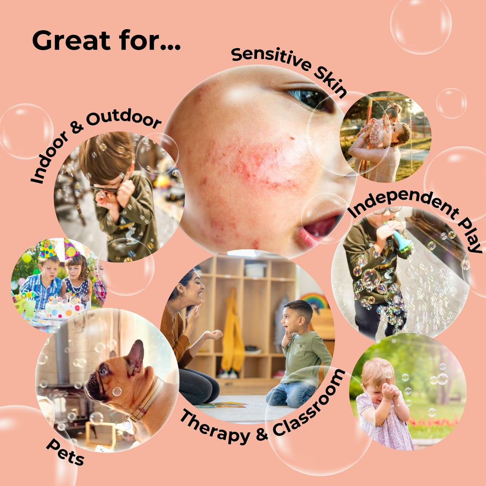 SPIKE bubbles used outdoors for safe, non-sticky fun