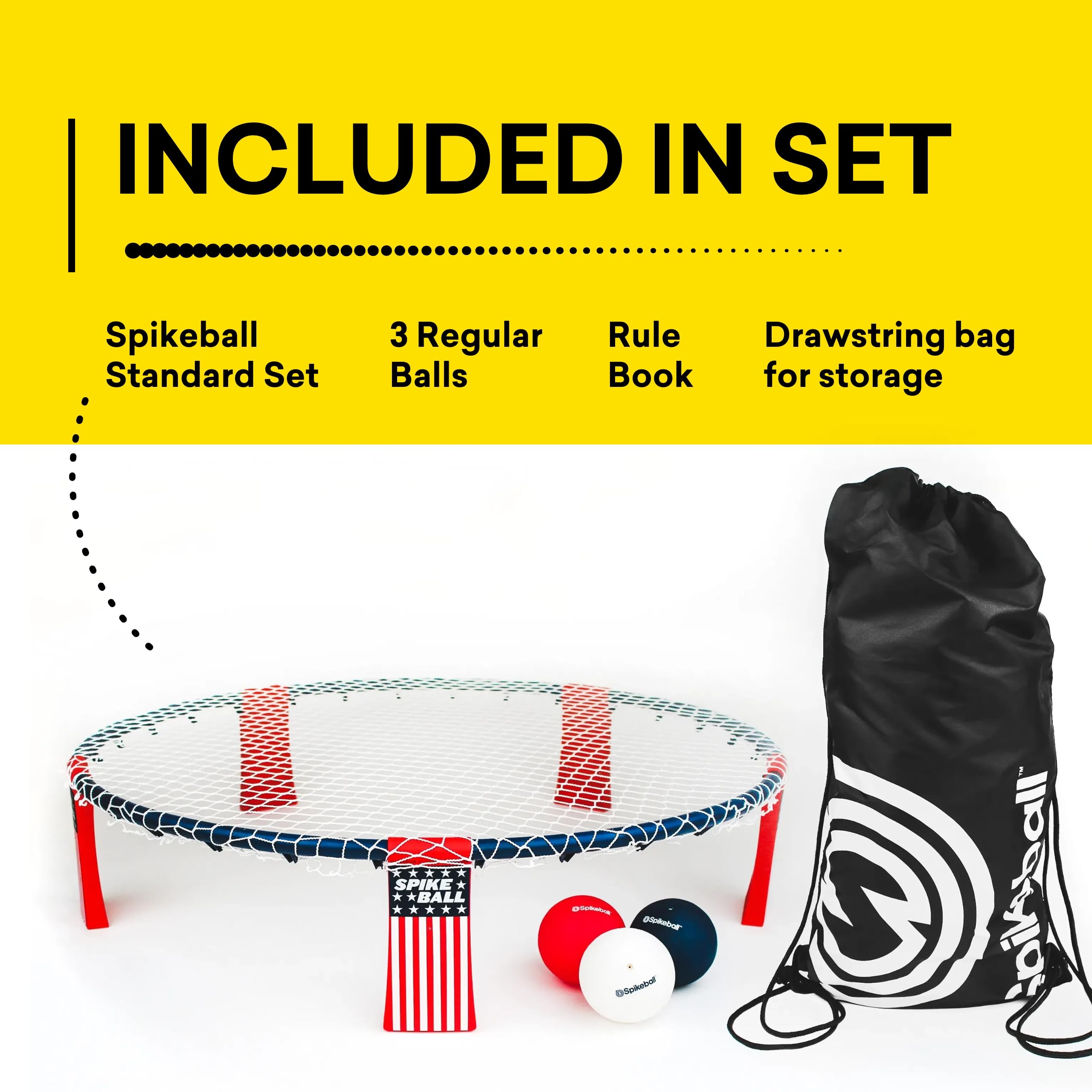 Spikeball Original Stars and Stripes rule book included for gameplay guidance