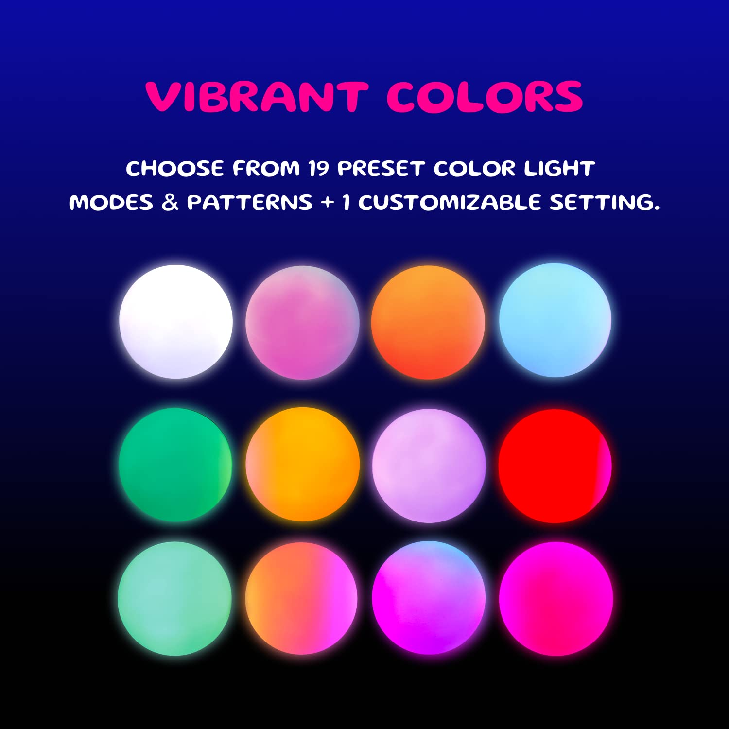 SPIN BALLS LED glow ball with color modes brightens shows and practice