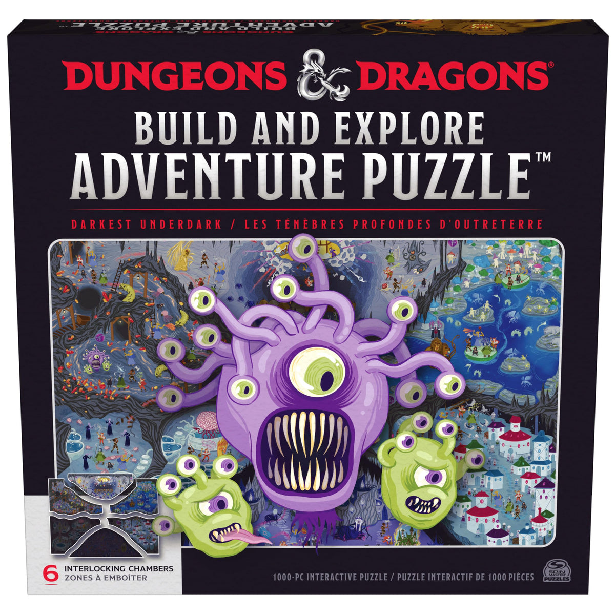 Spin Master Games DnD puzzle cover with vibrant fantasy art for family puzzle time