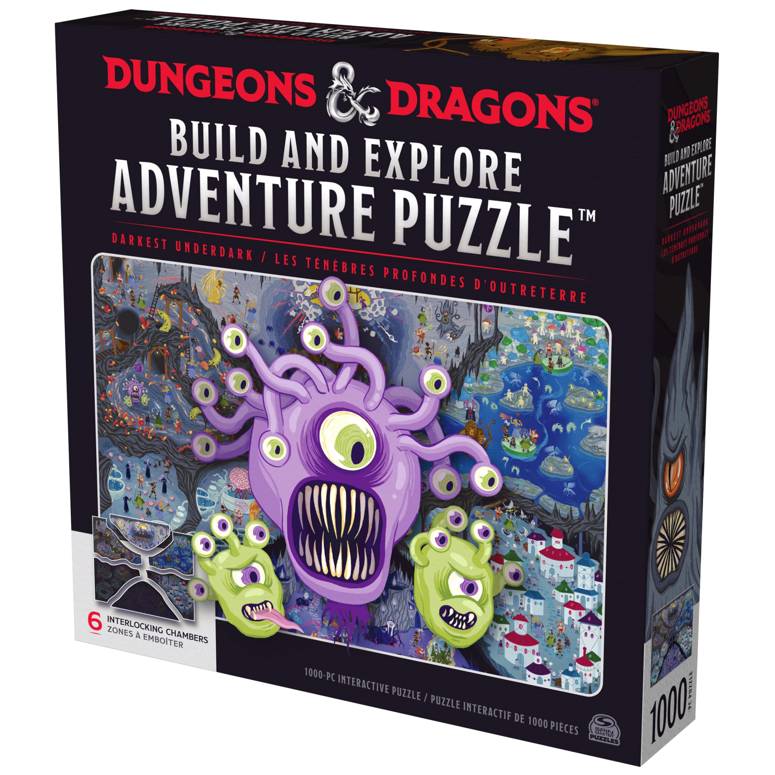 Spin Master Games DnD Build and Explore artwork depicting the six interlocking chambers and dimensions