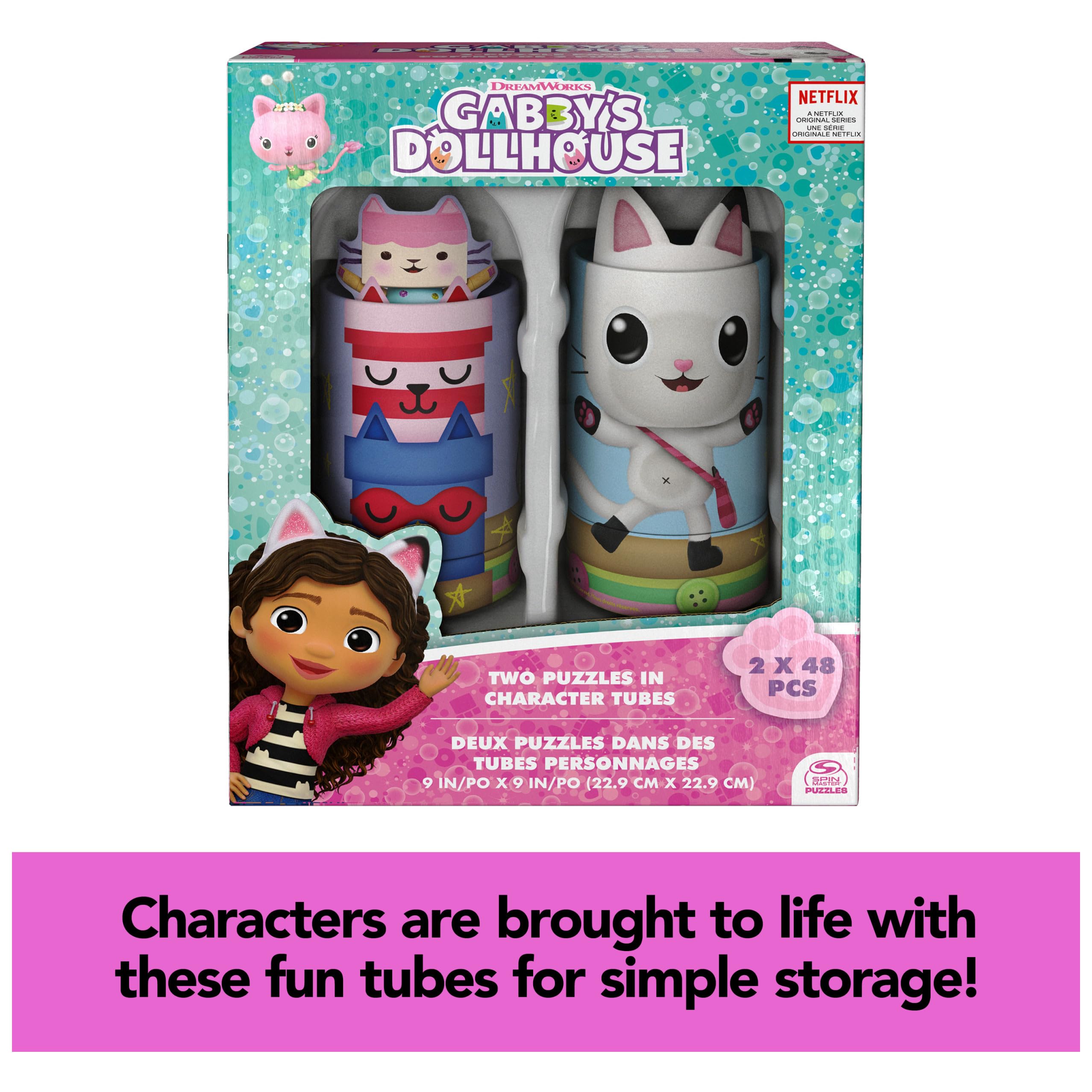 Spin Master Gabby’s Dollhouse toy bundle with collectible puzzles and character themes.
