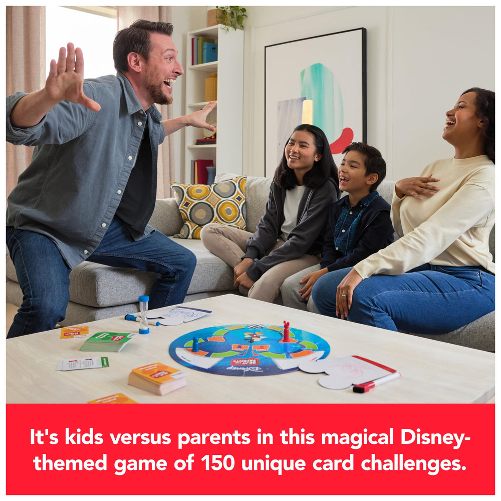 Beat The Parents Disney Edition dry erase boards ready for quick scoring rounds