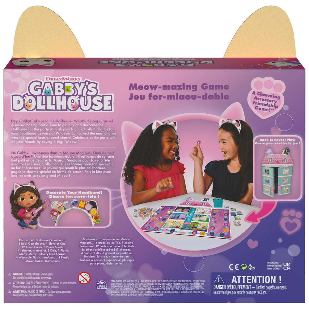 Wearable cat-ear headbands from Gabby's Dollhouse Meow-Mazing enhance dress-up play.