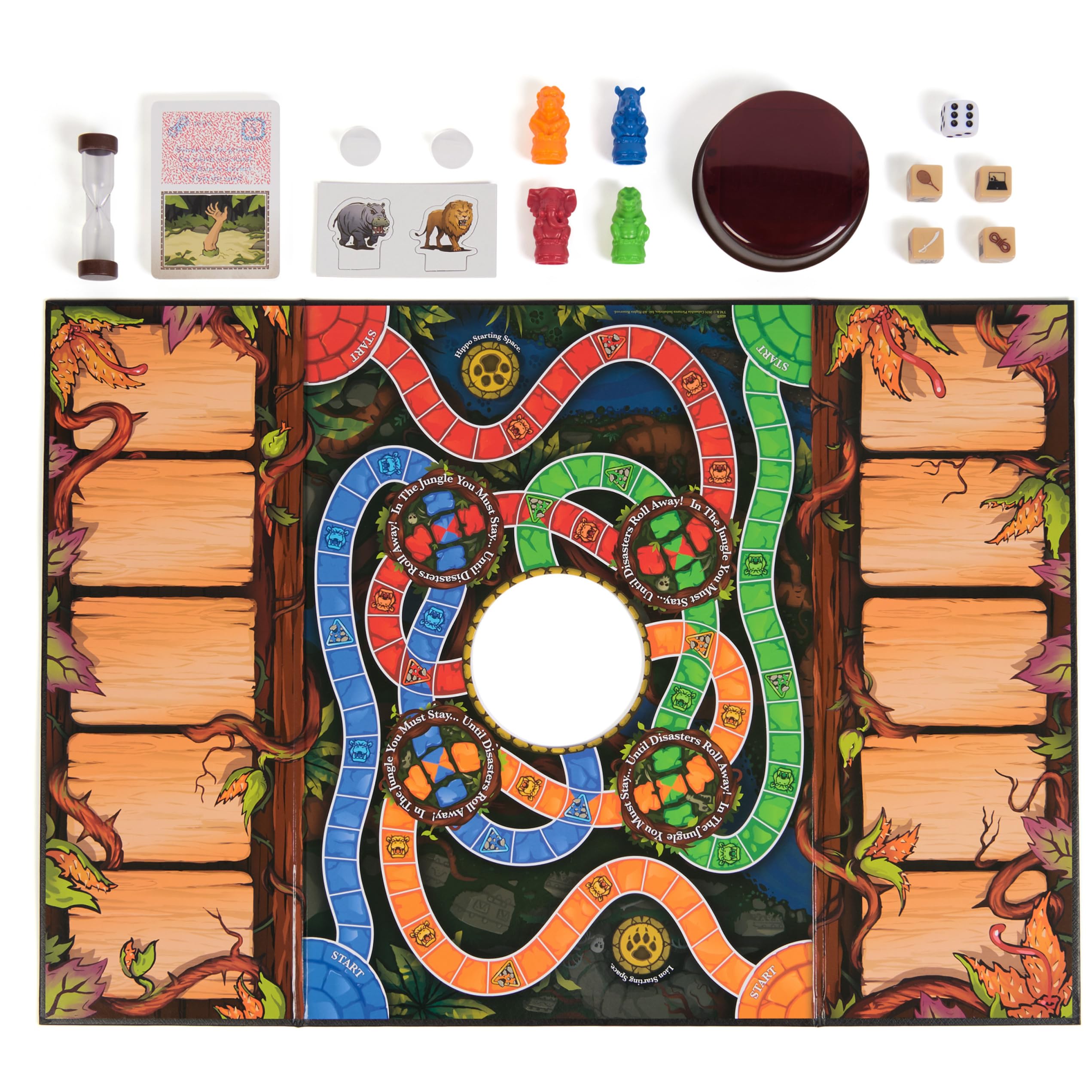 Spin Master Games Jumanji danger cards reveal twists each turn.