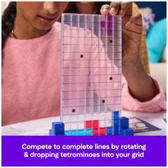 Spin Master Games Tetris garbage drop action on the grid