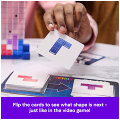 Spin Master Games Tetris grid during play with dropping pieces