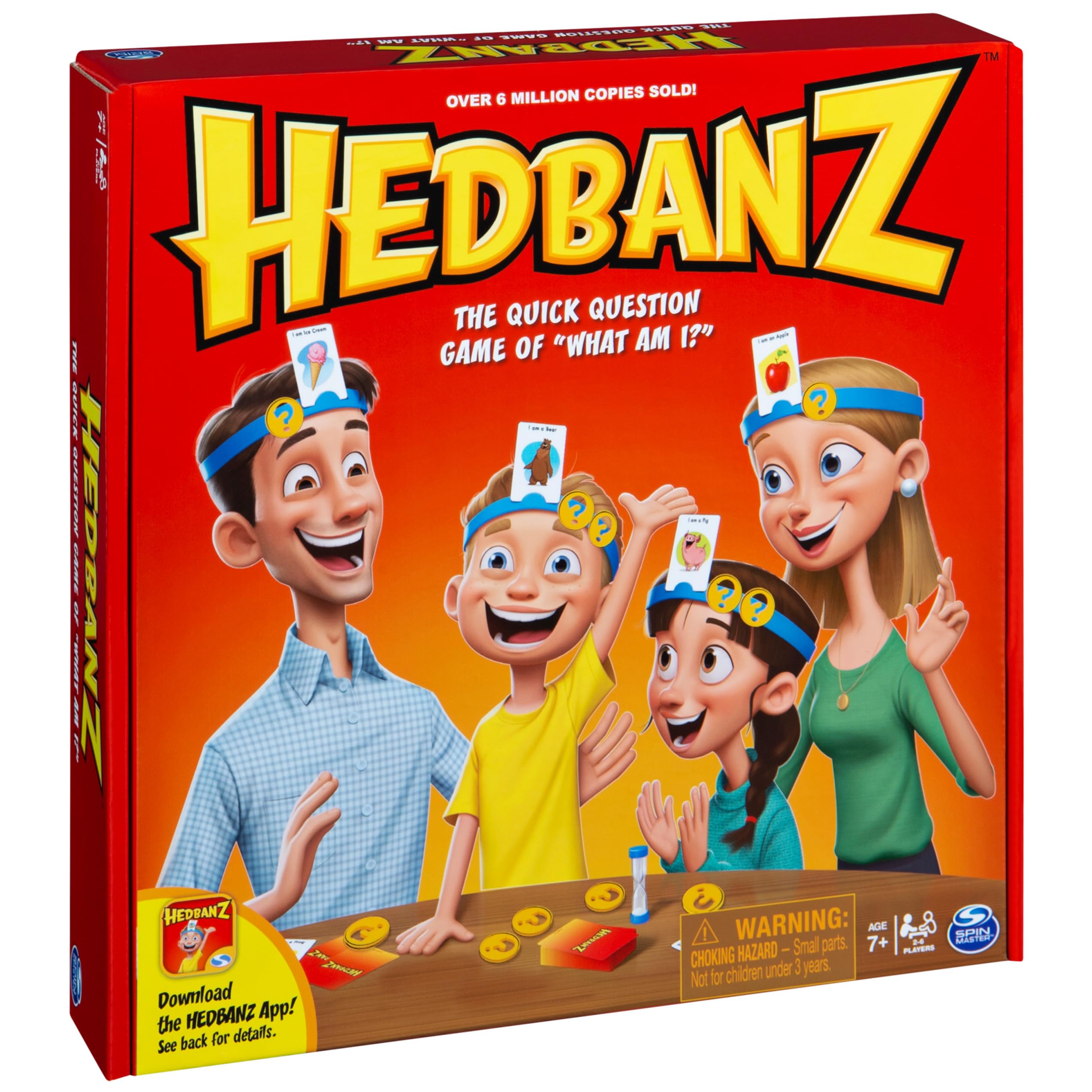 Boxed Hedbanz with all components for quick setup