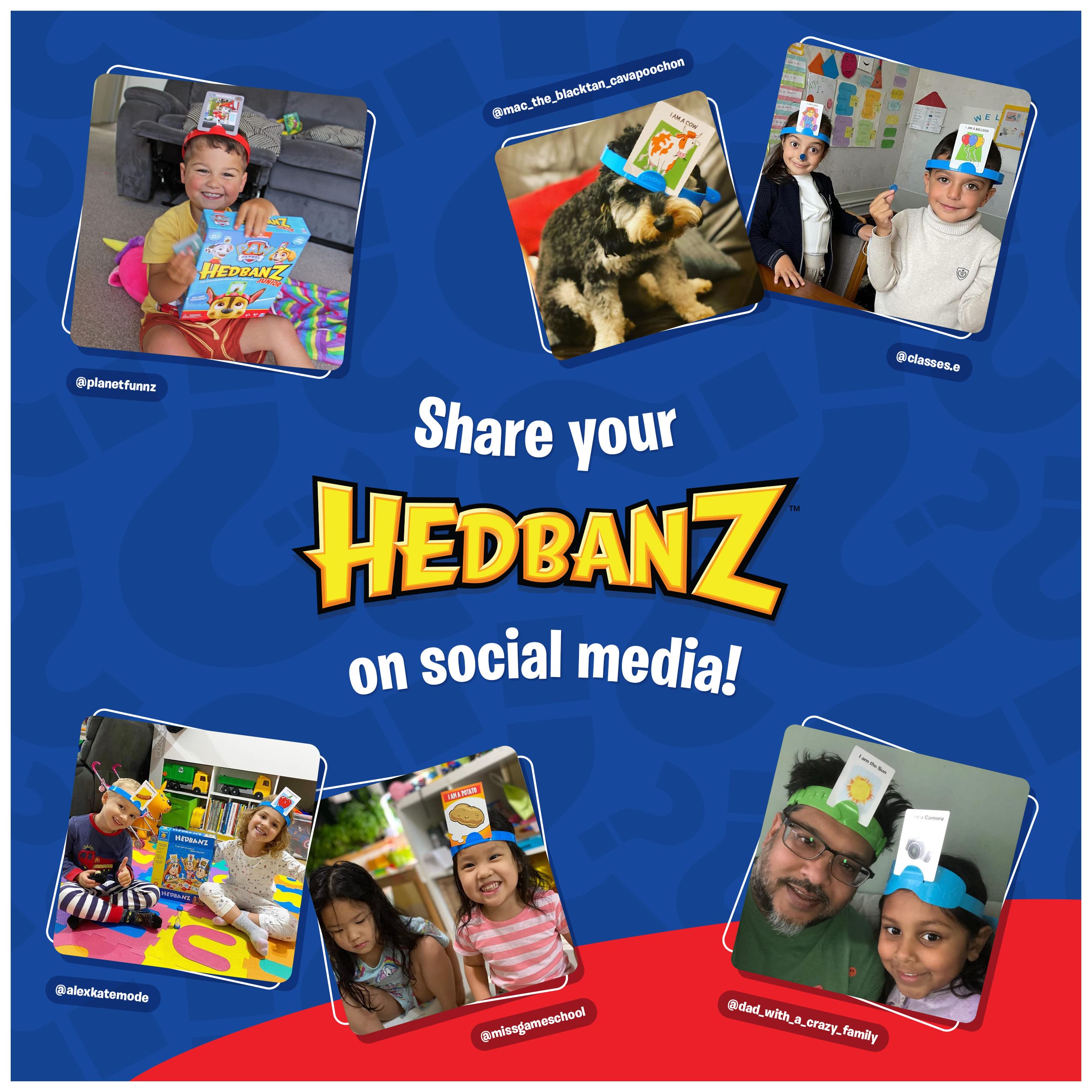 Sample Hedbanz question cards aid yes-no strategies