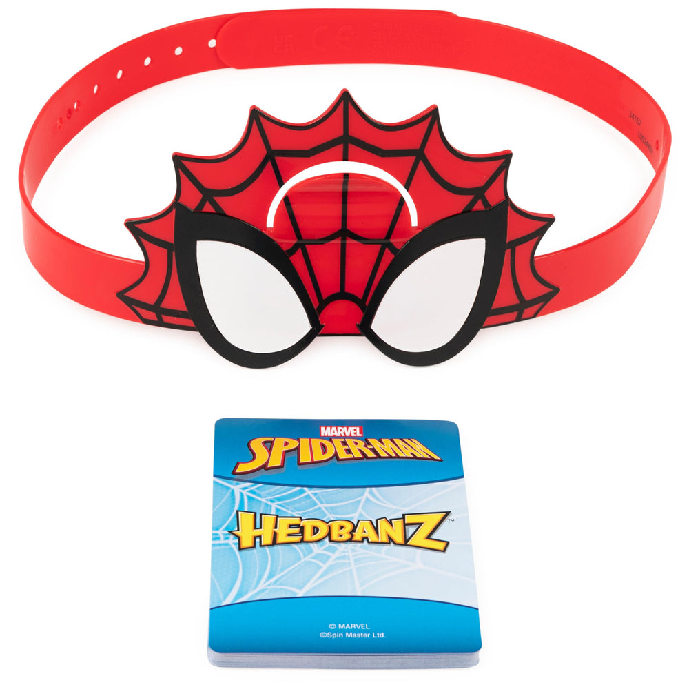 Hedbanz Spider-Man cards pack adds Marvel-themed visuals for group play.