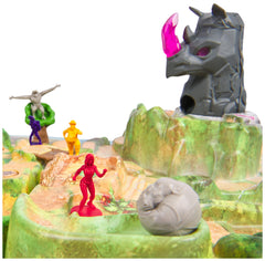 Spin Master Jumanji Stampede dice add suspenseful decision moments.