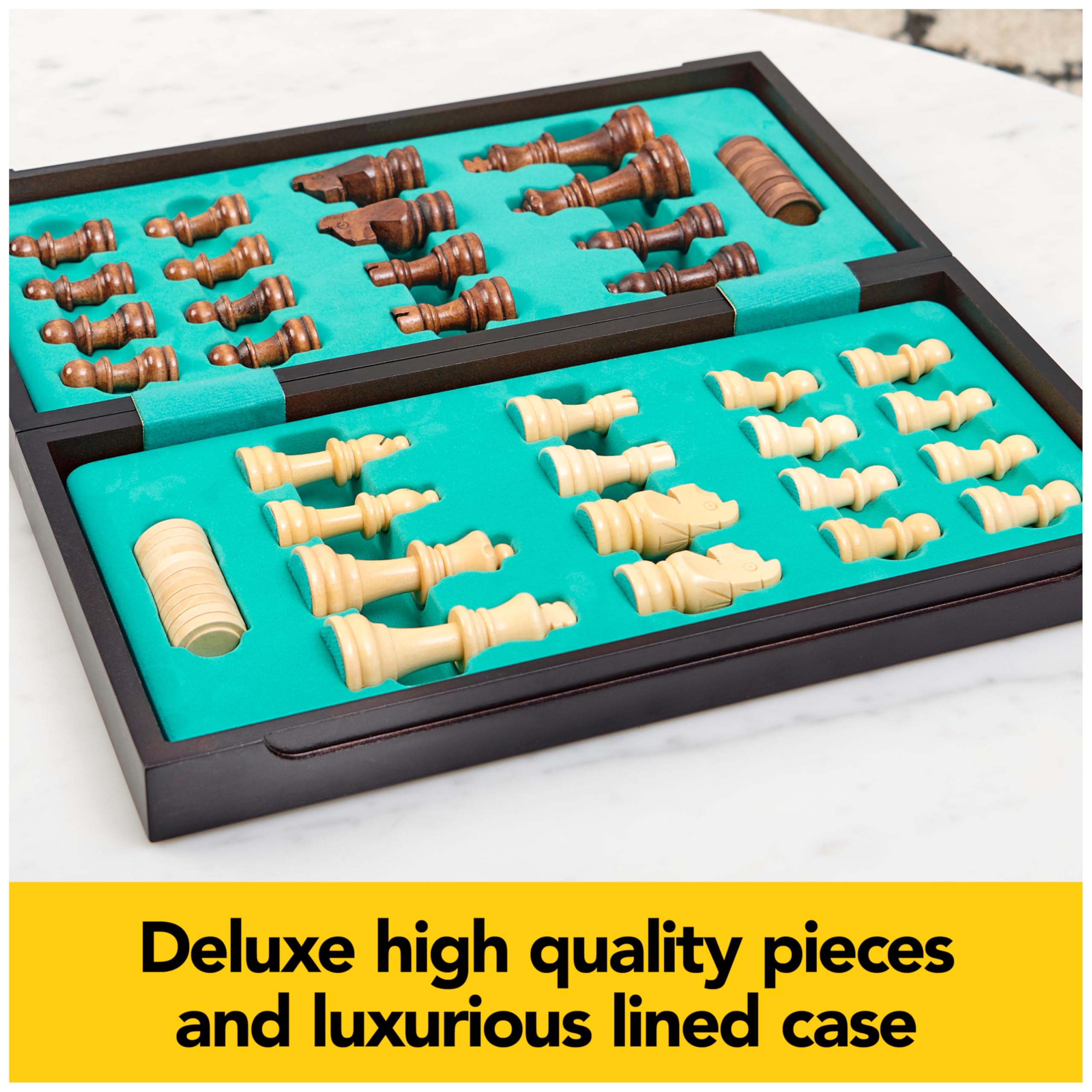 Spin Master Legacy Deluxe wooden board open with playing surface visible.