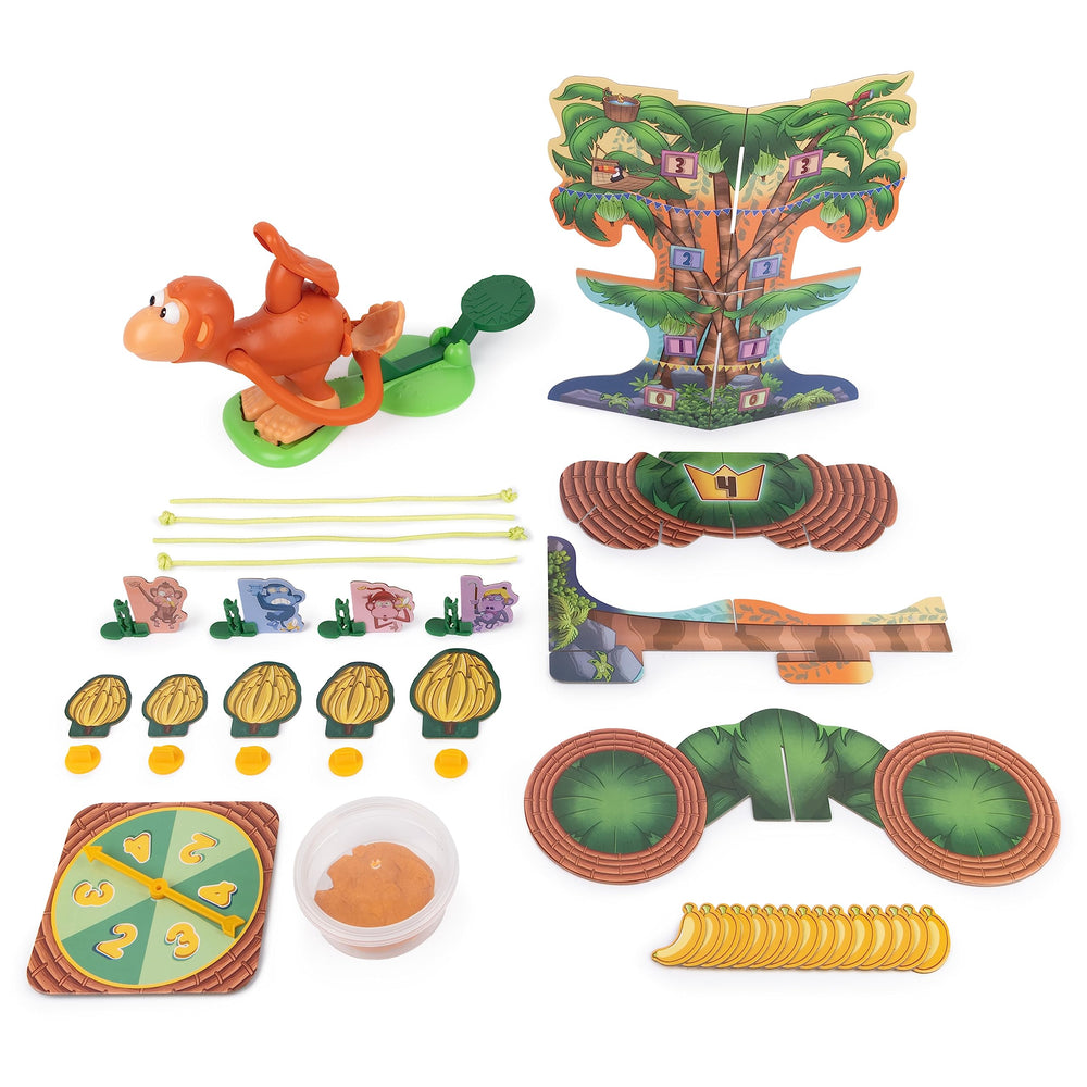 Spin Master Monkey Dough container keeps banana-scented dough tidy and ready.
