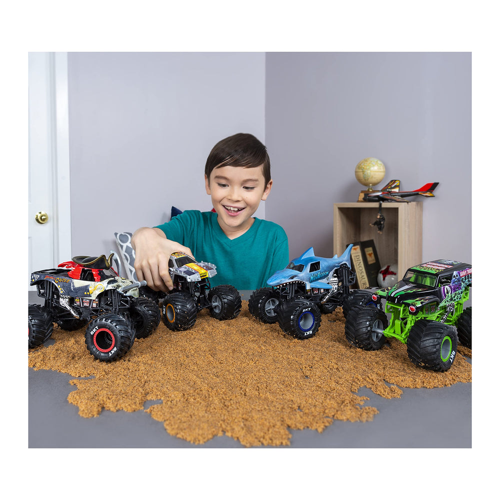 Boxed Monster Jam packaging with authentic detailing, ready for gifting.
