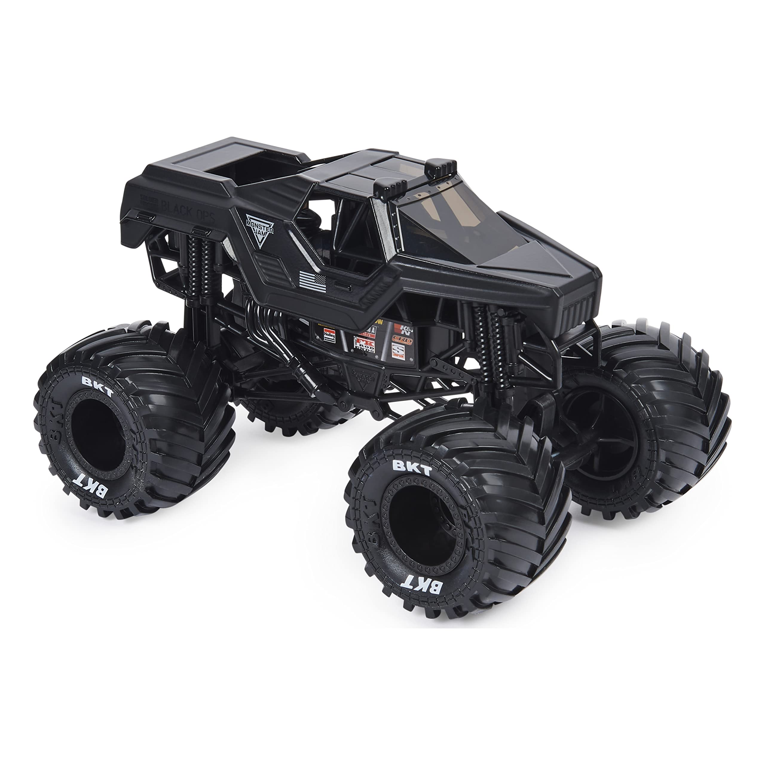 Soldier Fortune truck shows BKT tread tires for enhanced traction during play.