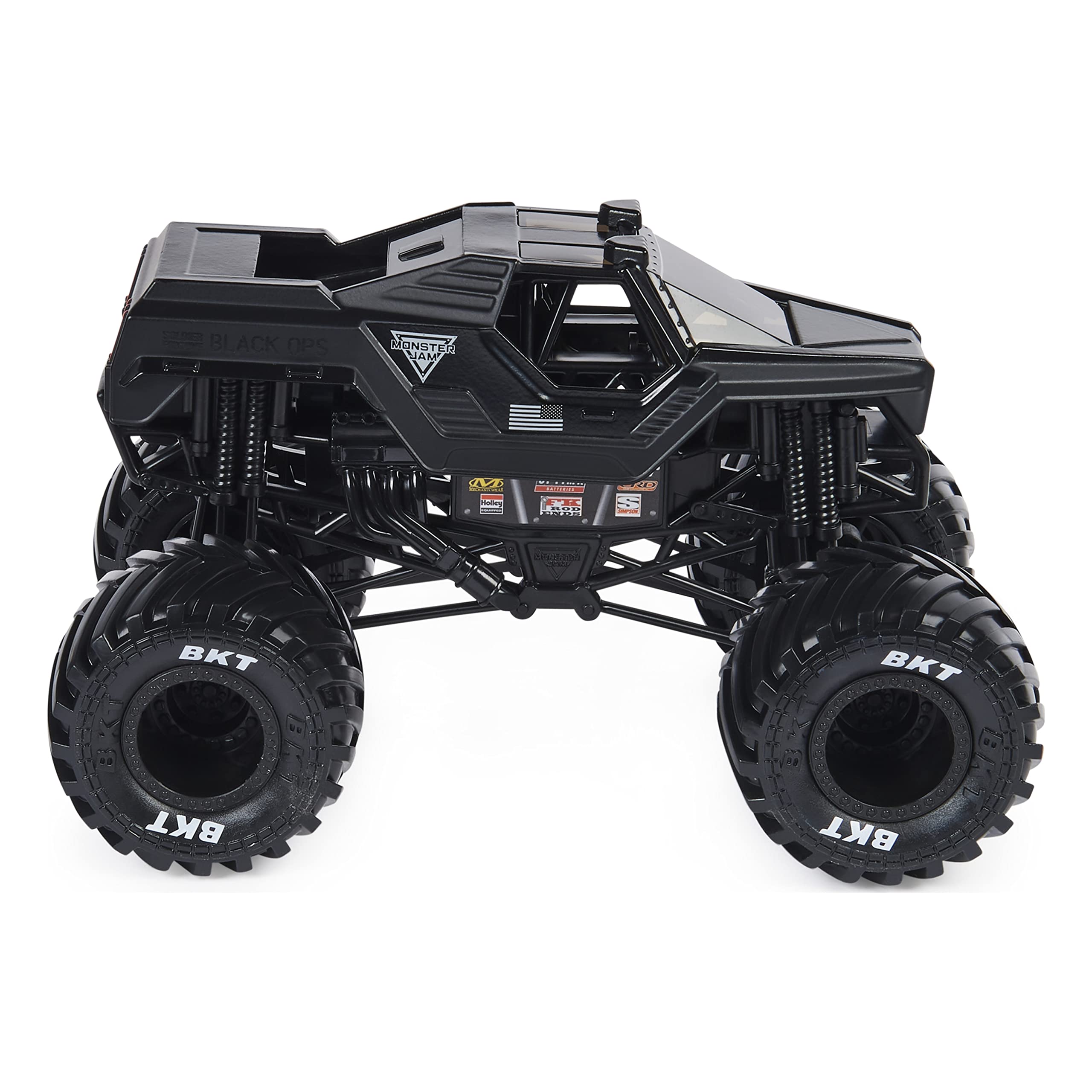 Working suspension cushions jumps for smoother Monster Jam action.