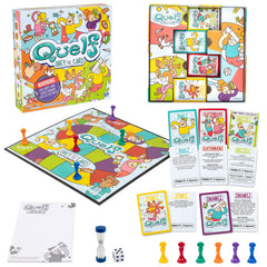 Spin Master Quelf card deck with outrageous prompts for group fun.