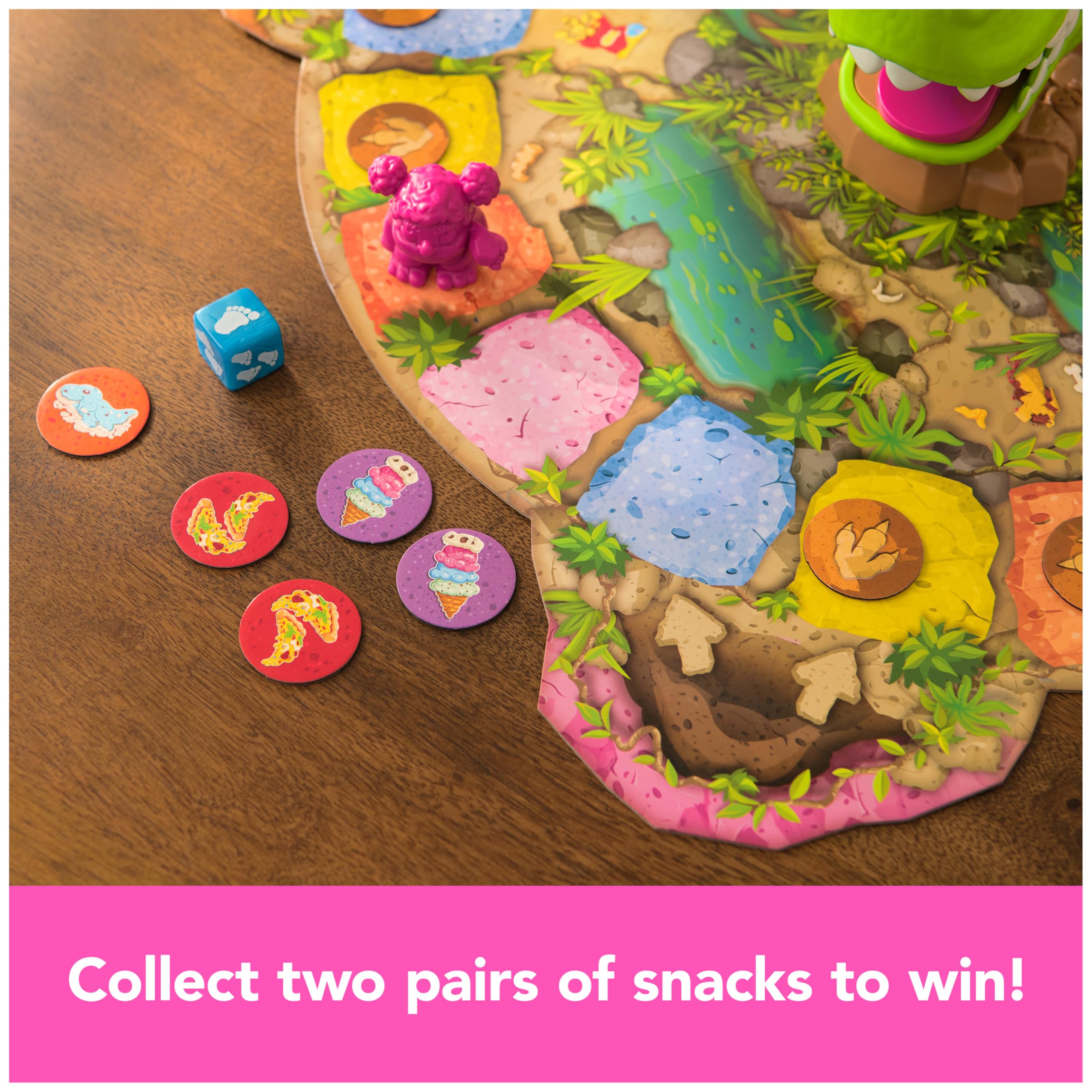 Snack-O-Saurus Rex die sparks quick rounds and laughs.