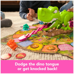 Snack-O-Saurus Rex gameboard enhances prehistoric storytelling at playtime.