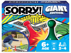 Spin Master SORRY giant pawns on a colorful board for family game night.