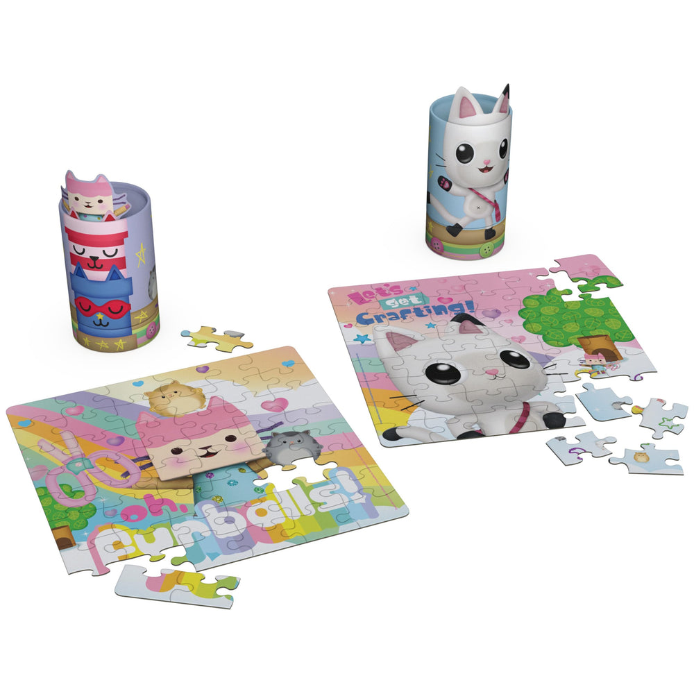 Spin Master storage tubes provide easy organization for 48-piece puzzles.