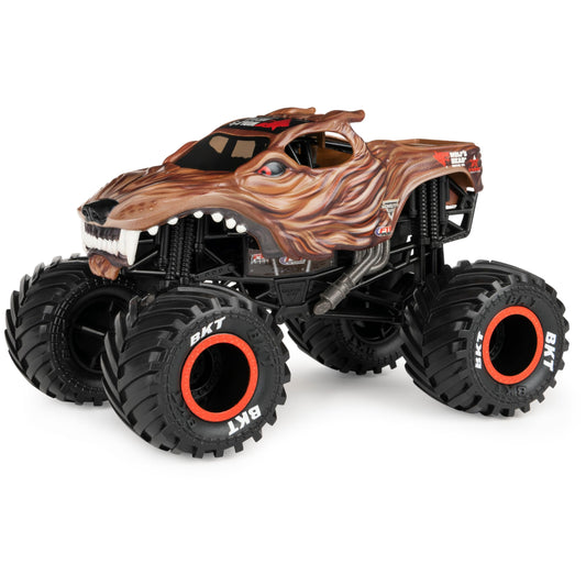 Spin Master Wolf's Head Monster Truck side profile shows rugged BKT tires for traction.