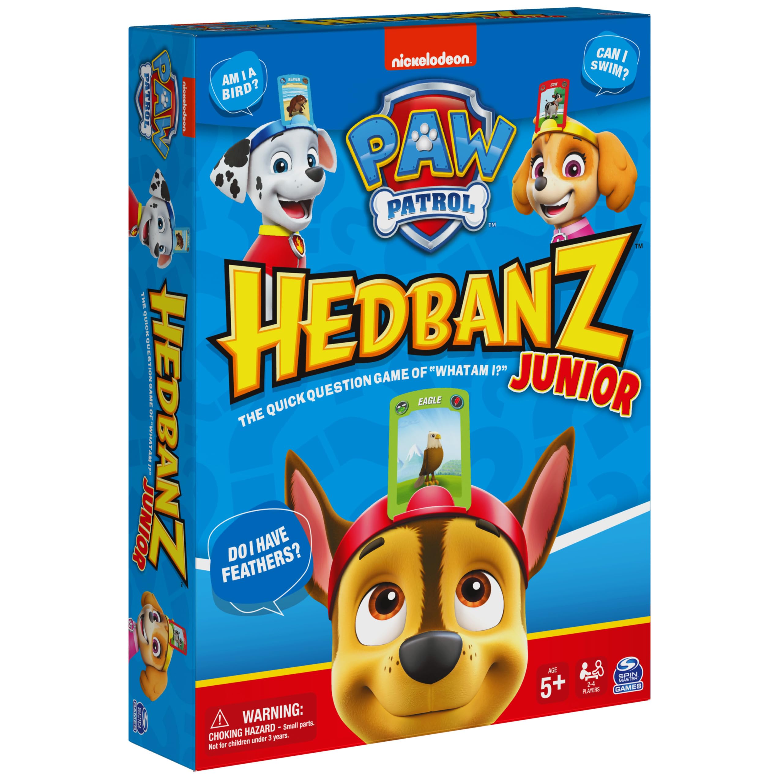 Spin Master HedBanz PAW Patrol family game night in action