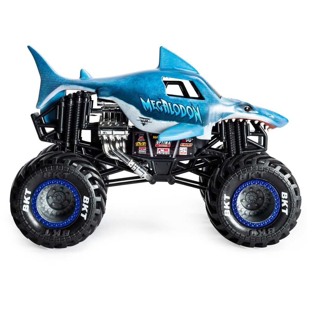 Spin Master Megladon suspension in action during a high-impact jump