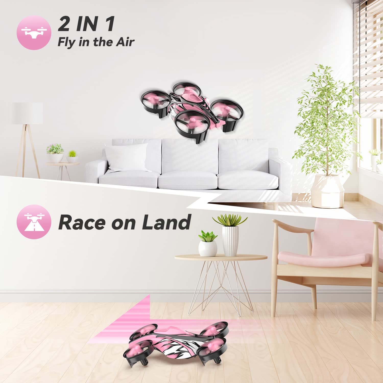 SPINORBITOR 2-in-1 drone car mode enabling versatile play