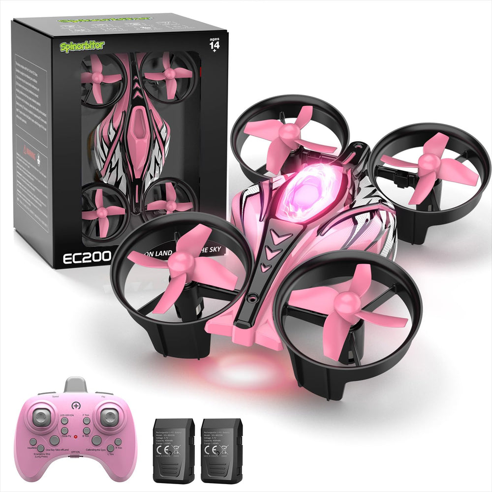 SPINORBITOR mini drone indoors for beginner-friendly flight