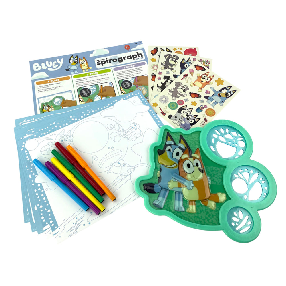 Stickers add flair to completed spiral artwork
