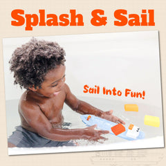 SplashEZ easy-grip bath toy fits little hands for confident sailing