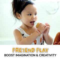 SplashEZ hot dog bath toy sparks pretend meals and stays odor-free after baths