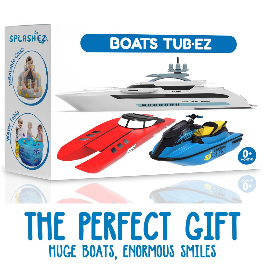 SplashEZ Travel-ready boats fit in bags for on-the-go water fun.
