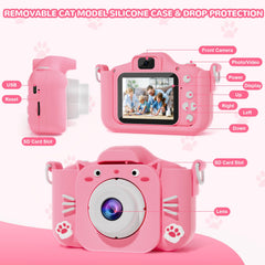SplashNSpray Kids Camera rear view showcases 1080p video and clear memories.