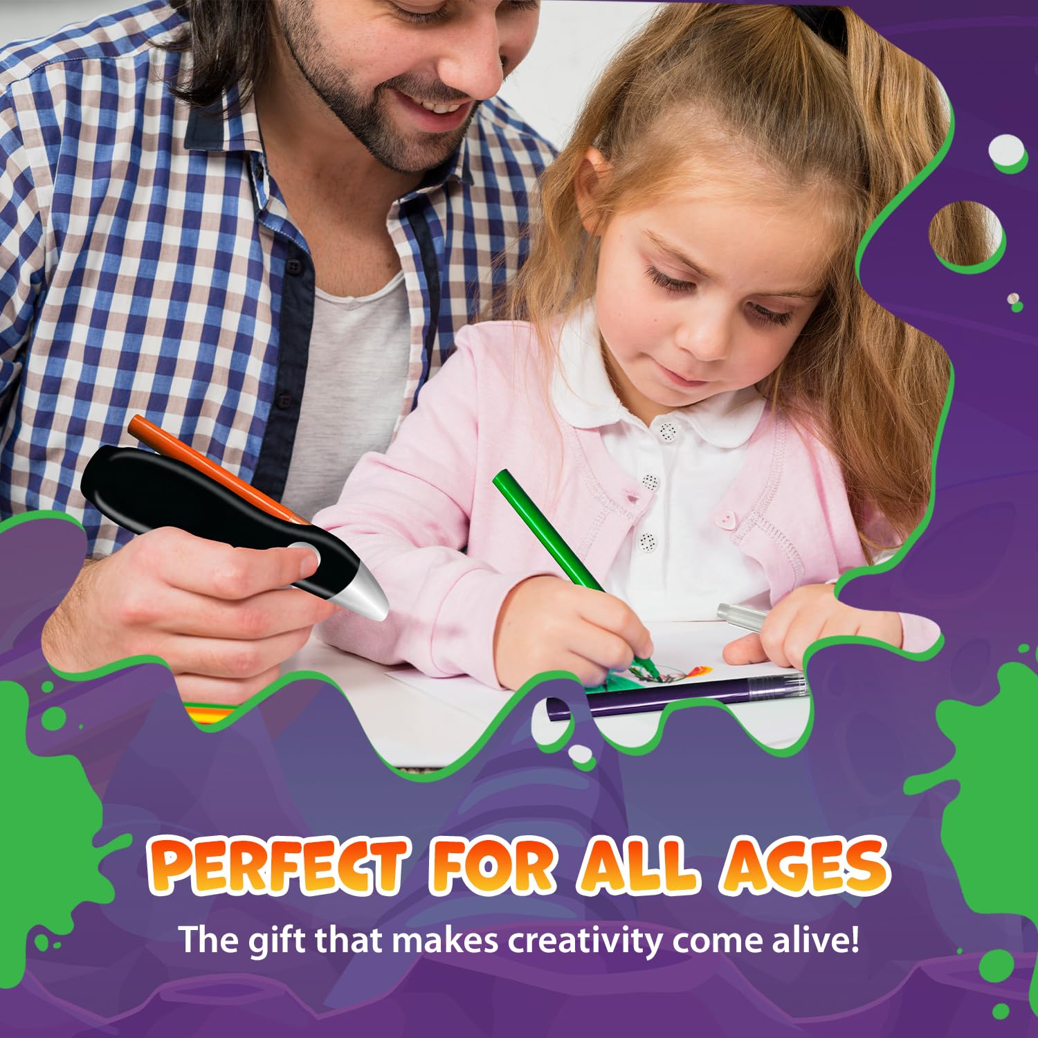 Splat Planet educational art kit suitable for toddlers to adults.